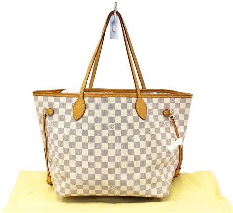 louis vuitton neverfull damier azur patina|louis vuitton damier azur crossbody.